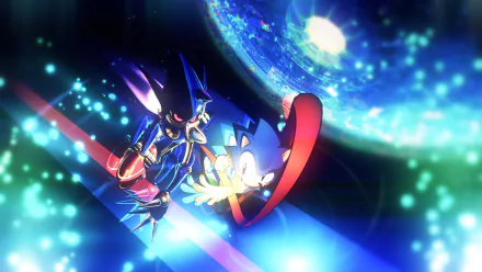 Classic Sonic battles Metal Sonic in this vibrant HD wallpaper from Sonic CD, capturing the thrilling action of the iconic video game series.