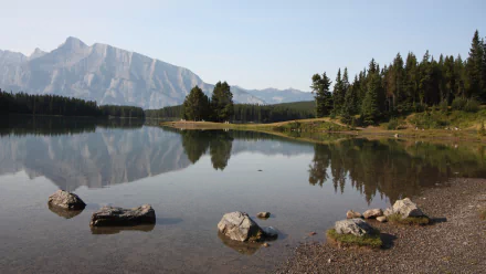 nature two jack lake HD Desktop Wallpaper | Background Image