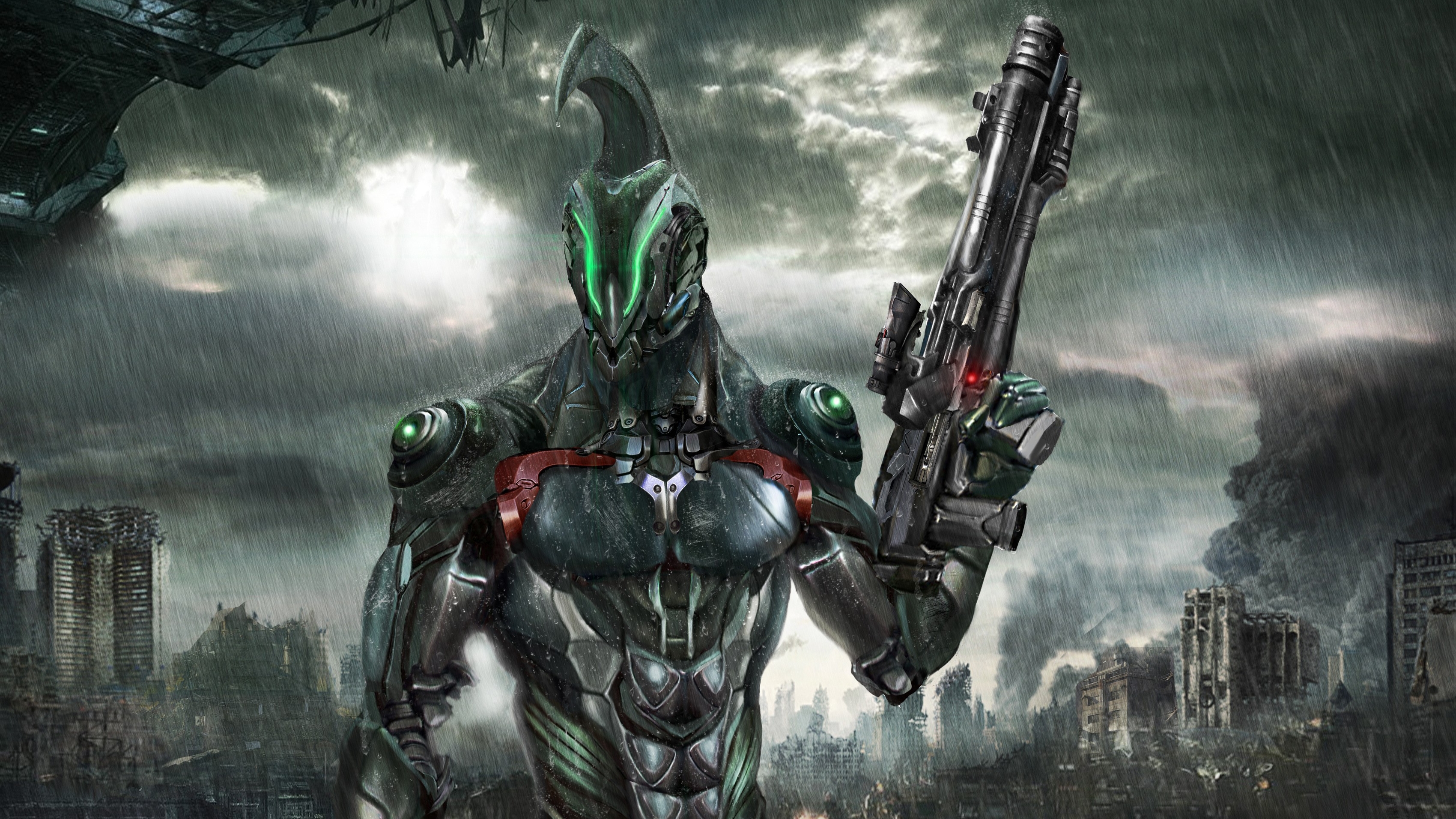 Download Sci Fi Warrior HD Wallpaper by Variones