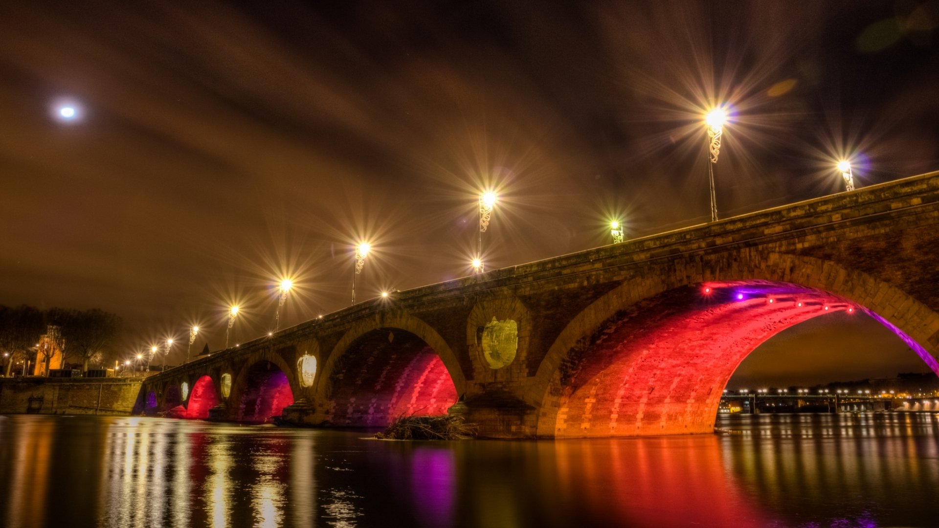 Download Man Made Pont Neuf, Toulouse HD Wallpaper