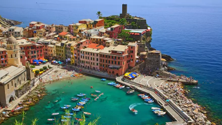 Italy Liguria cinque terre man made Vernazza HD Desktop Wallpaper | Background Image