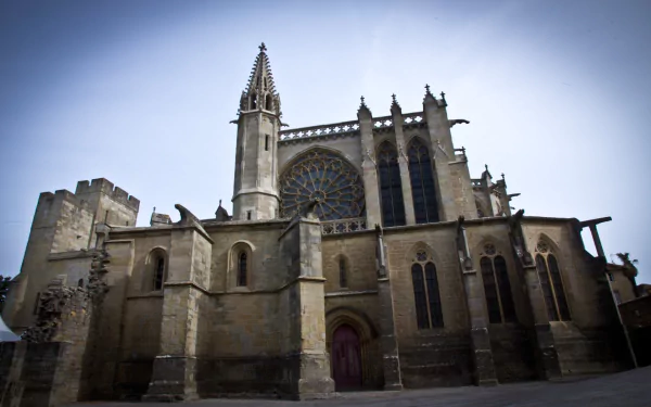 religious Basilica of St. Nazaire and St. Celse, Carcassonne HD Desktop Wallpaper | Background Image