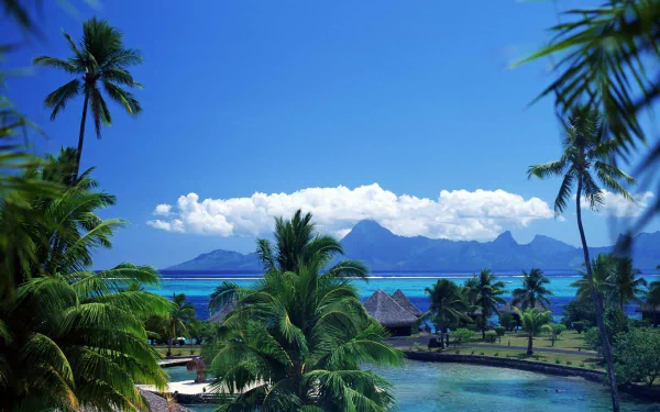 lagoon seashore village photography tropical HD Desktop Wallpaper | Background Image