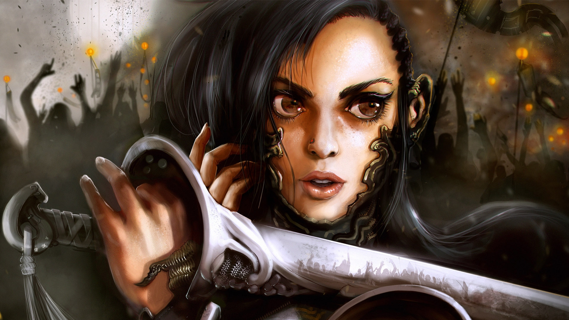 Download Fantasy Woman Warrior HD Wallpaper