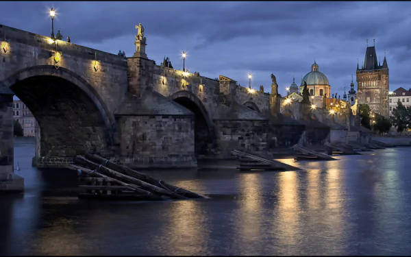 man made Charles Bridge HD Desktop Wallpaper | Background Image