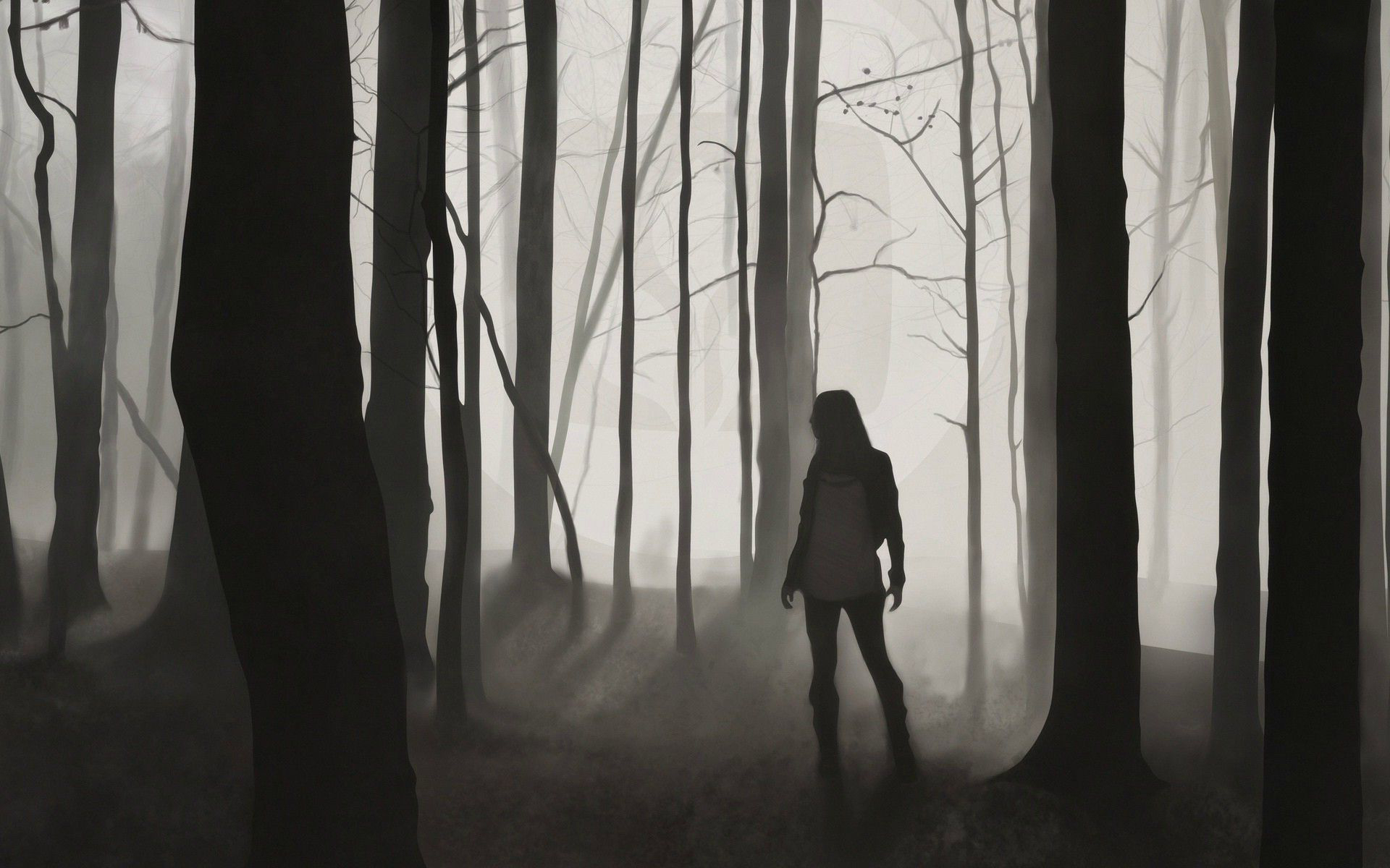 Lost Girl In Dark Forest HD Wallpapers und Hintergründe