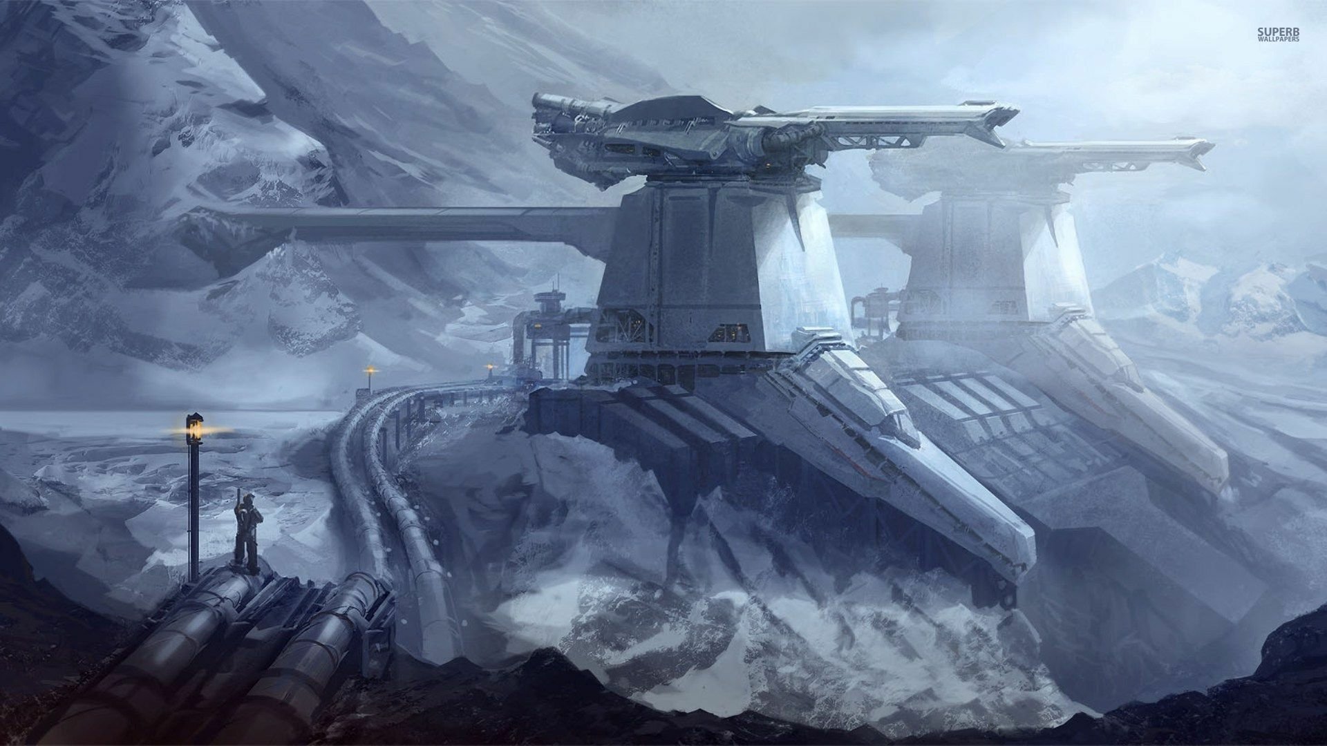 Download Sci Fi Fortress HD Wallpaper