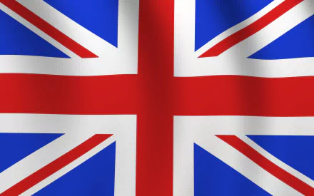 A close-up of the Union Jack flag, featuring red and white crosses on a blue background, designed as a high-definition desktop wallpaper and background.