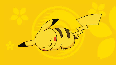 A vibrant HD wallpaper featuring Pikachu from Pokémon Yellow: Special Pikachu Edition, showcasing the beloved character against a bright yellow background.