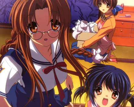 Mei Sunohara Sanae Furukawa Anime Clannad HD Desktop Wallpaper | Background Image