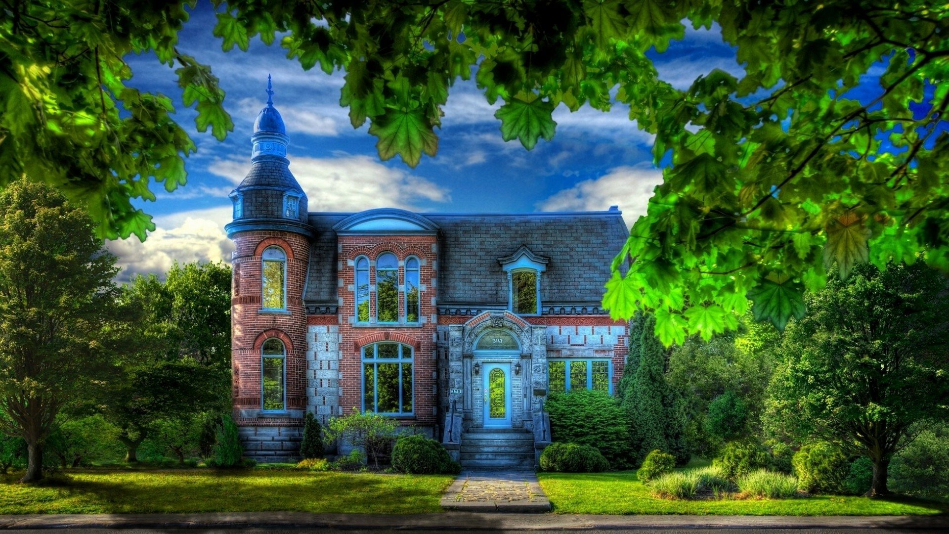 Download Man Made Mansion HD Wallpaper