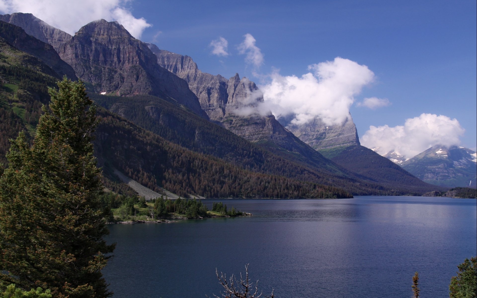 Download Nature Saint Mary Lake HD Wallpaper