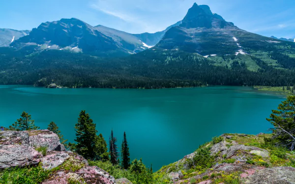 nature Saint Mary Lake HD Desktop Wallpaper | Background Image