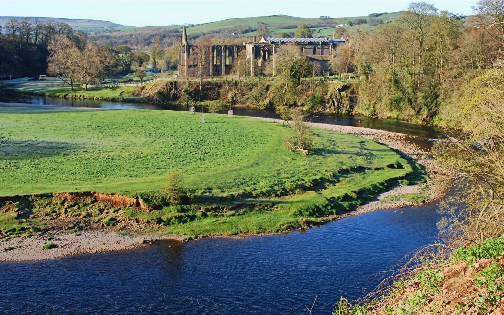 Download Man Made Bolton Priory Wallpaper
