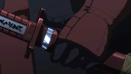 Close-up of Akame from Akame Ga Kill! gripping her sword, featured in a dramatic, HD anime wallpaper set against a dark background.