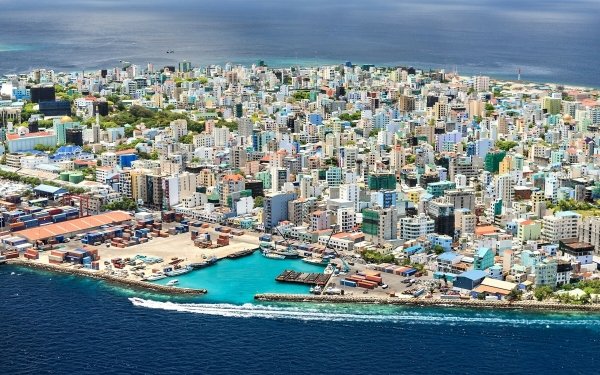 Man Made Male Cities Maldives Atoll Sea Tropics HD Wallpaper | Background Image