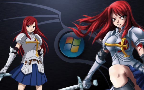 Anime Fairy Tail Windows Erza Scarlet Armor Sword HD Wallpaper | Background Image
