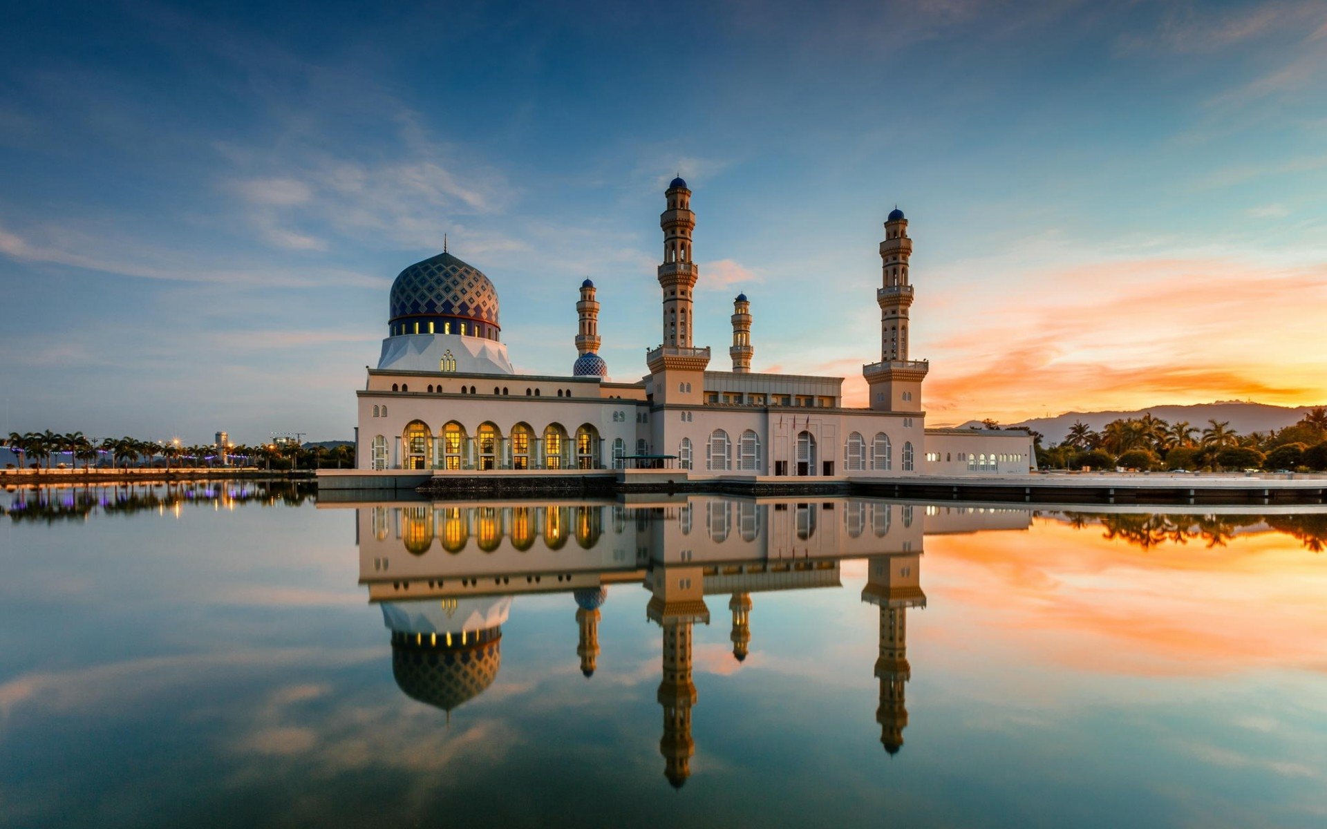 Kota Kinabalu City Mosque Full HD Wallpaper and Background Image