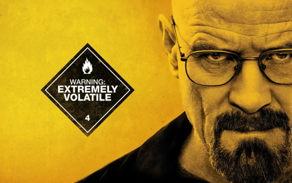 Bryan Cranston Walter White yellow warning TV Show Breaking Bad HD Desktop Wallpaper | Background Image