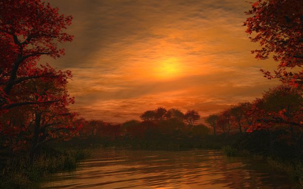 Artistic Fall Lake HD Wallpaper | Background Image