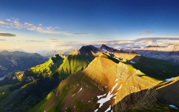 Nature Mountain Mountains Cliff Light Schilthorn Schilthorn Mountain Bernese Alps Switzerland HD Wallpaper | Background Image