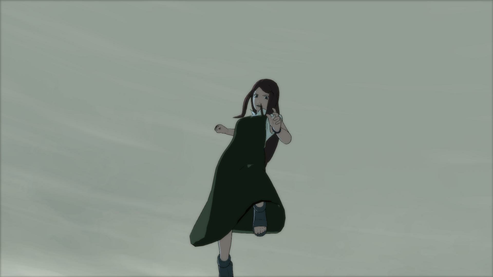Kushina Uzumaki from Naruto Shippuden: Ultimate Ninja Storm Revolution in an action pose, featured as an HD desktop wallpaper and background.
