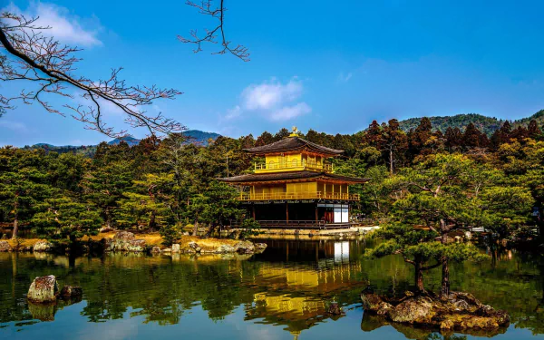 Japan Kyoto religious Kinkaku-ji HD Desktop Wallpaper | Background Image