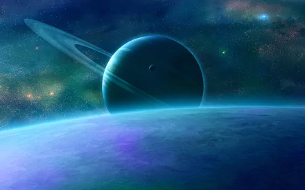 Sci Fi planetary ring HD Desktop Wallpaper | Background Image