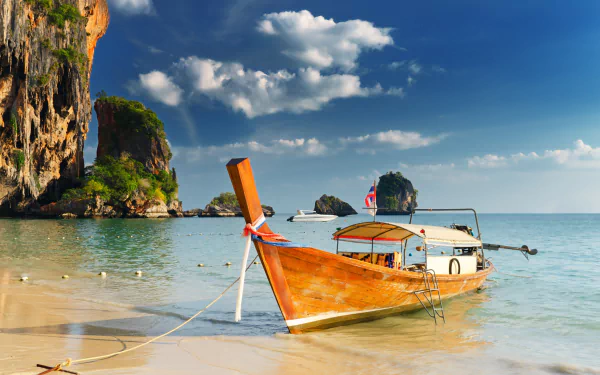 Thailand Phuket vehicle boat HD Desktop Wallpaper | Background Image