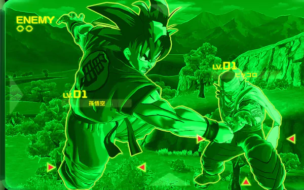 HD desktop wallpaper from Dragon Ball Xenoverse depicting a vibrant battle scene with characters in action.