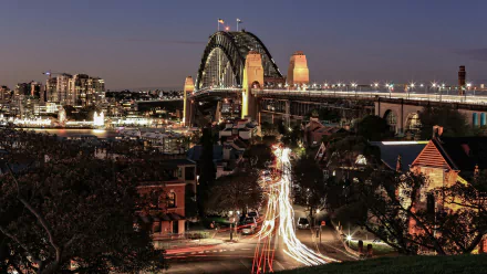 night bridge man made Sydney Harbour Bridge HD Desktop Wallpaper | Background Image