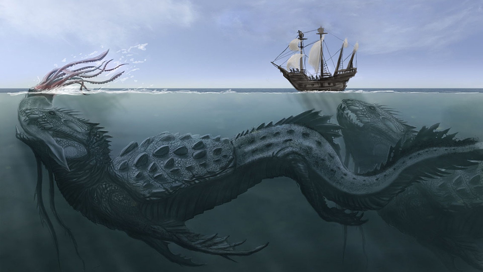 Sea Monster HD Wallpaper | Background Image | 1920x1080 ...