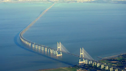 man made Vasco da Gama Bridge HD Desktop Wallpaper | Background Image