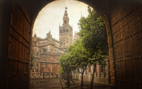Man Made Seville Cities Spain Street HD Wallpaper | Background Image