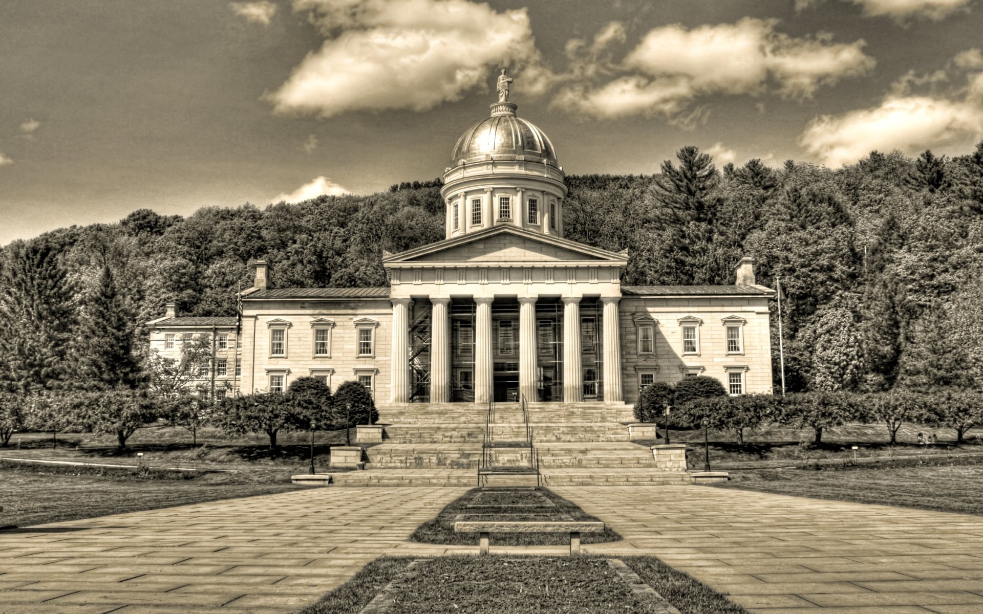 Download Man Made Vermont State House HD Wallpaper