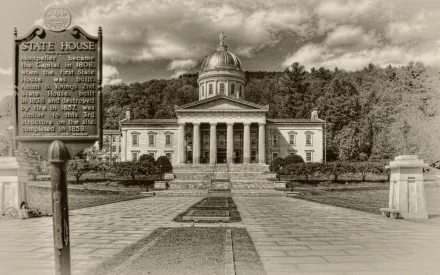 man made Vermont State House HD Desktop Wallpaper | Background Image