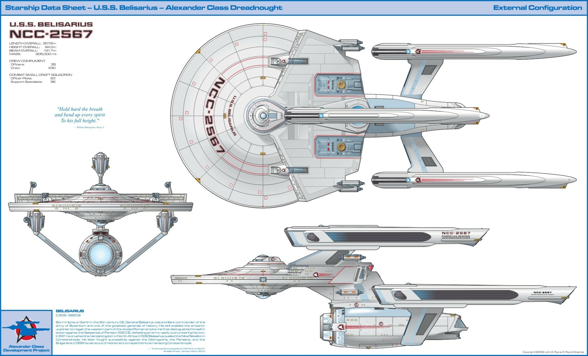 HD PC desktop wallpaper featuring detailed schematic views of the U.S.S. Pegasus NCC-2857 from Star Trek, blending sci-fi design with technical blueprint style.