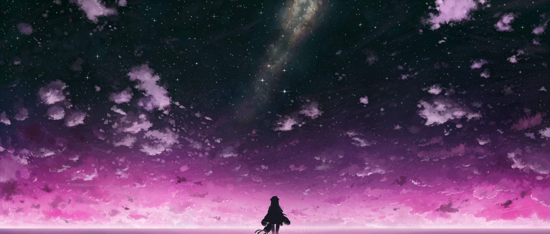 Anime Purple Sky by O'neil Jakiri