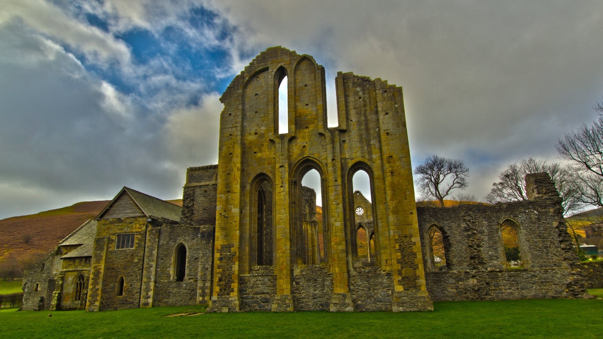 Download Religious Valle Crucis Abbey HD Wallpaper