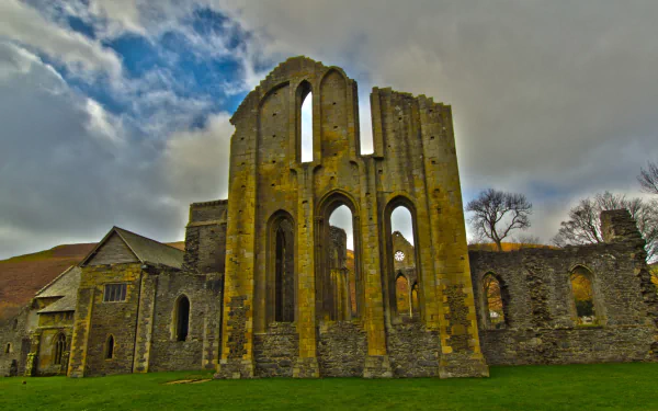religious Valle Crucis Abbey HD Desktop Wallpaper | Background Image