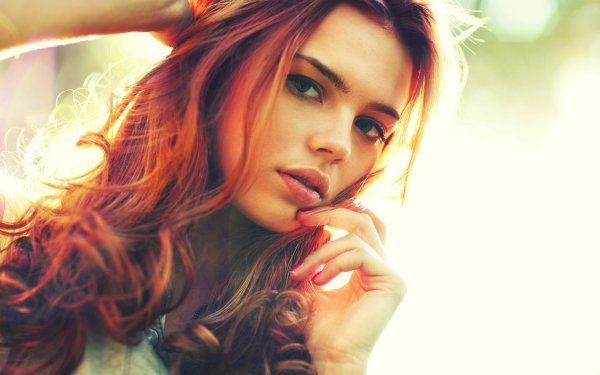 Femmes Face Cheveux Top Model Redhead Sensuelle Fond d'écran HD | Image