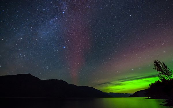 Nature Aurora Borealis Night HD Wallpaper | Background Image