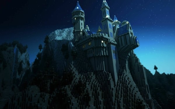 Videojuego Minecraft Castillo Fantasía Fondo de pantalla HD | Fondo de Escritorio