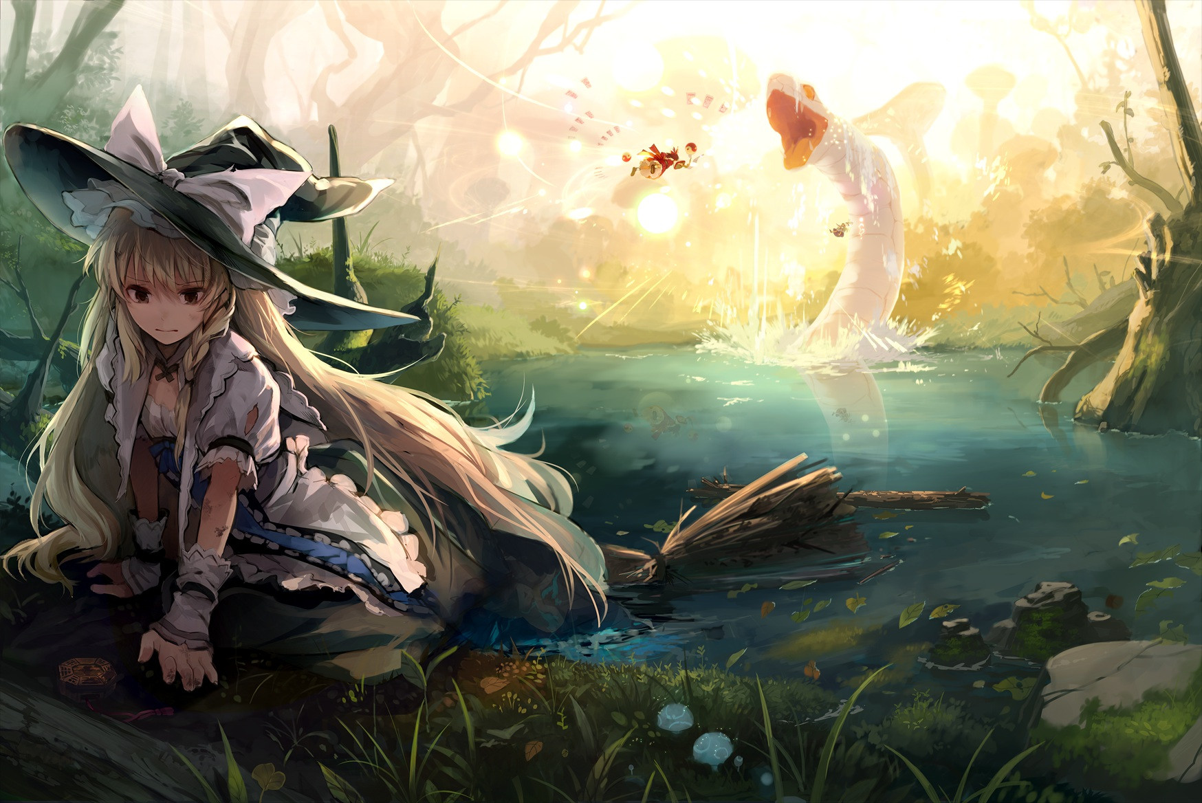 Download Marisa Kirisame Anime Touhou Wallpaper