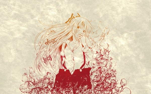 Anime Touhou Fujiwara no Mokou HD Wallpaper | Background Image