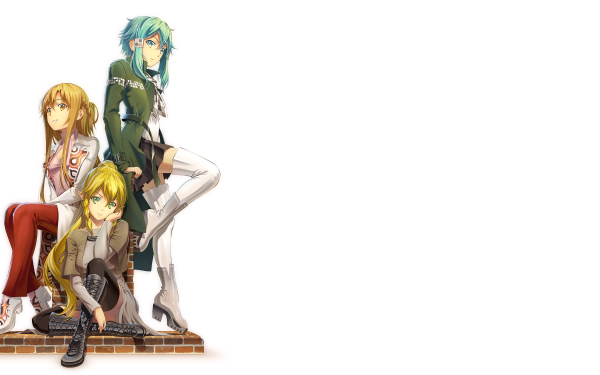 Anime Sword Art Online Asuna Yuuki Shino Asada Suguha Kirigaya HD Wallpaper | Background Image