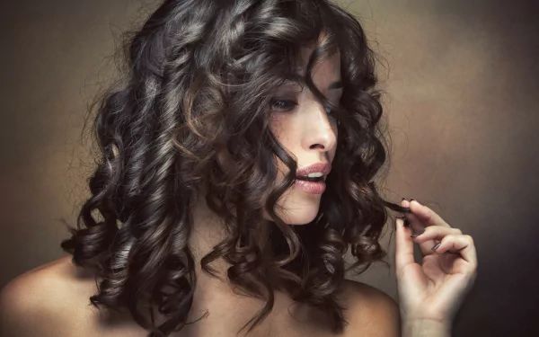 curl woman face HD Desktop Wallpaper | Background Image