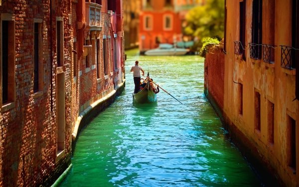 Man Made Venice Cities Italy Water Canal Gondola HD Wallpaper | Background Image