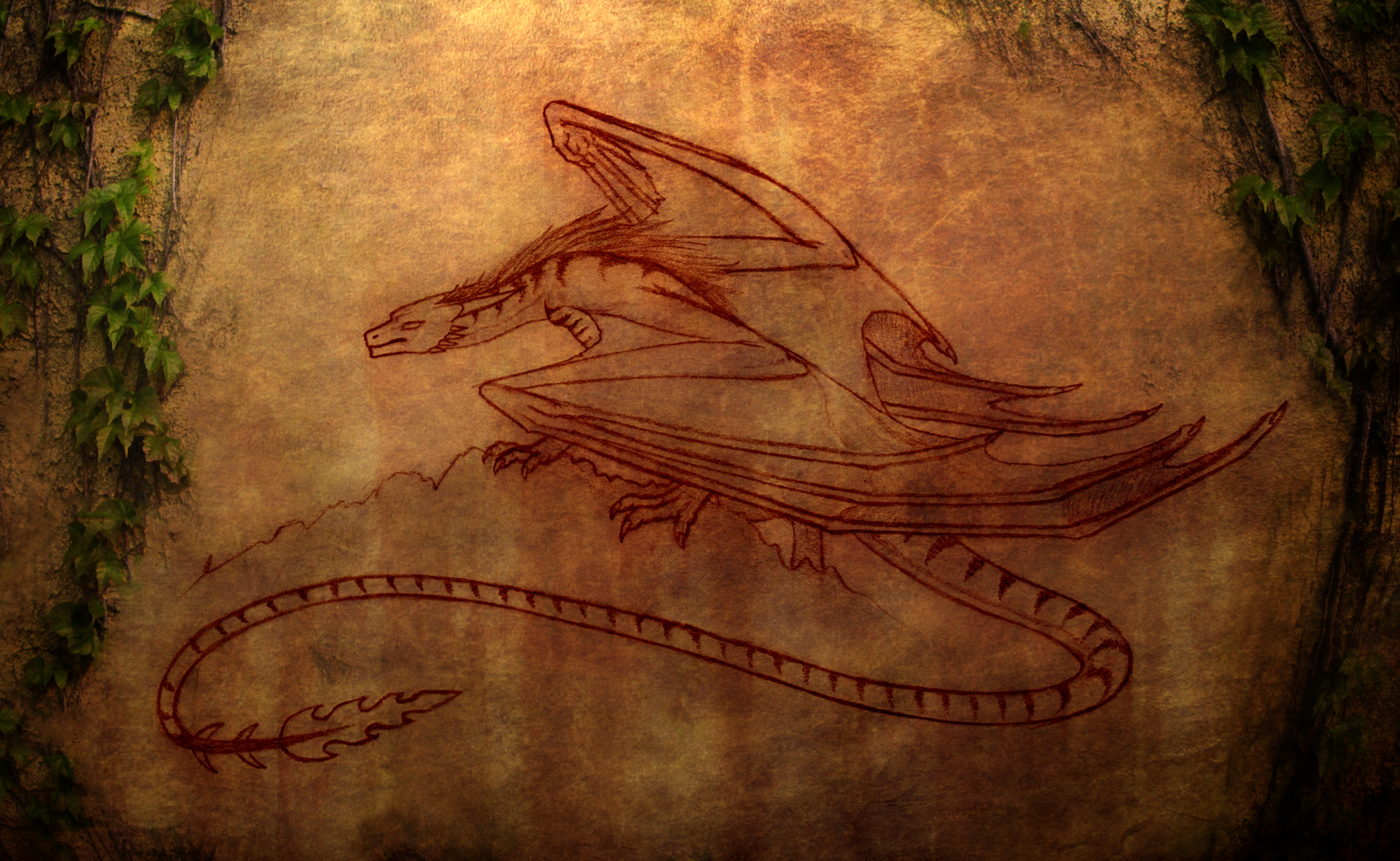 Dragon cave painting by MissWings