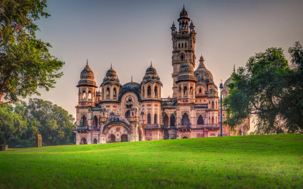 man made Laxmi Vilas Palace Vadodara India HD Desktop Wallpaper | Background Image